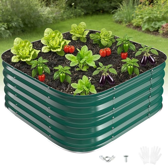 Galvanized Raised Garden Bed Outdoor, Gardening Beds by Unknown