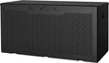 JUMMICO 100 Gallon Resin Deck Box, Waterproof Outdoor Storage Box by JUMMICO
