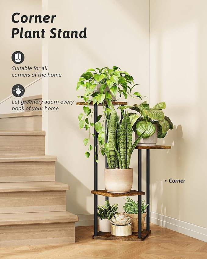 Tall Plant Stand Indoor 4 Tiered Plant Shelf - Image 2