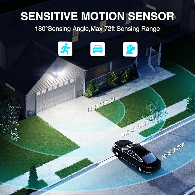85W LED Security Lights Motion Sensor Light Outdoor, 8500LM Dusk to Dawn - Image 5