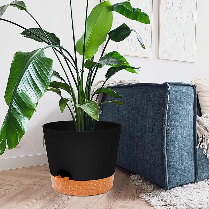 GARDIFE 12 inch Plant Pots, Self Watering Pots, Large Plastic Flower pots - Image 4