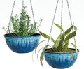 12 inch Hanging Planters for Indoor Outdoor Plants, 2 Pack Large Hanging Flower by Vanslogreen