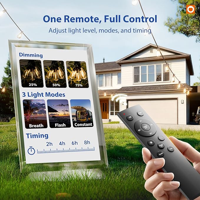 addlon 100FT LED Outdoor String Lights - Image 2