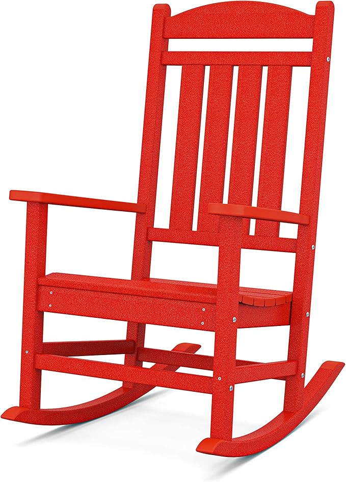 POLYWOOD® Presidential Rocking Chair in Sunset Red by POLYWOOD