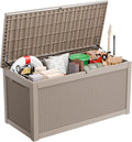 320 Gallon Waterproof Outdoor Storage Box, Large Resin Deck Box, Lockable by MAIUSCOLI