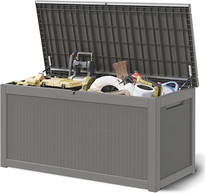 Outdoor Storage Box, Resin Deck Boxes Indoor and outdoor, Waterproof Storage by NBYSGO