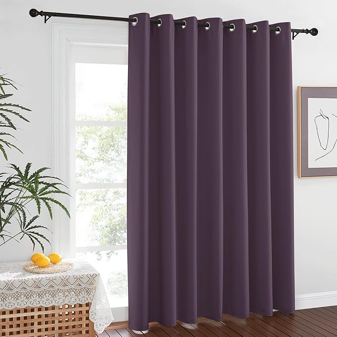 NICETOWN Patio Door Curtain 84 inches Long, Grommet Room Divider Curtain Panel by NICETOWN