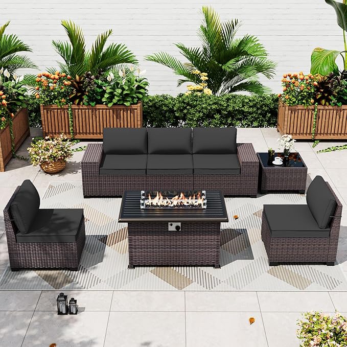 ALAULM 7 Pieces Patio Furniture Set by ALAULM