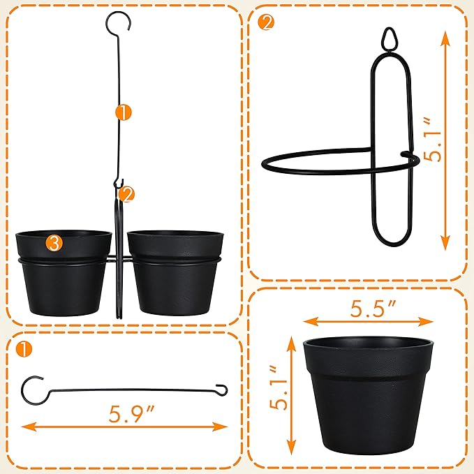 Gardzen Hanging Planters, Hanging Pots Holder - Image 5