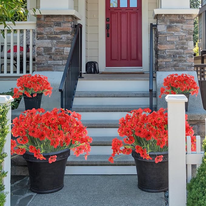 24 Red Bundles Artificial Flowers - Image 7