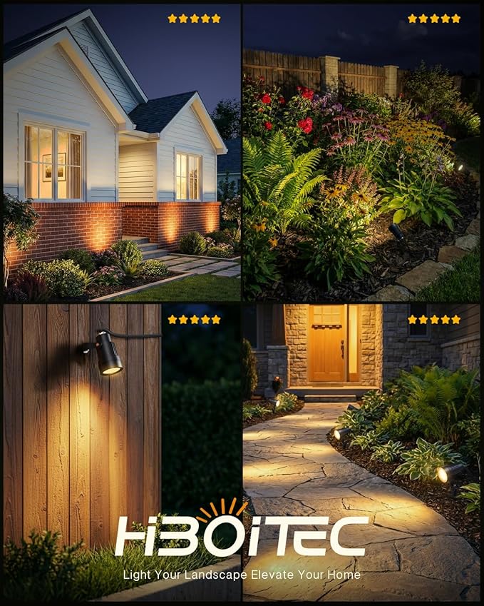 HIBOITEC LED Low Voltage Landscape Spotlights，IP65 Waterproof Outdoor Spot - Image 5