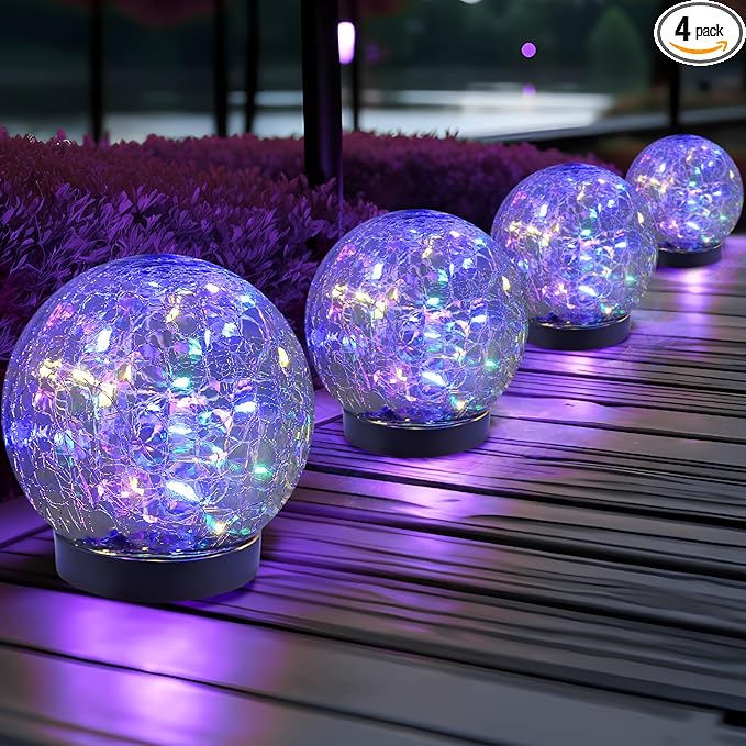 Solar Globe Lights Outdoor Waterproof-Solar Balls by JKIMK