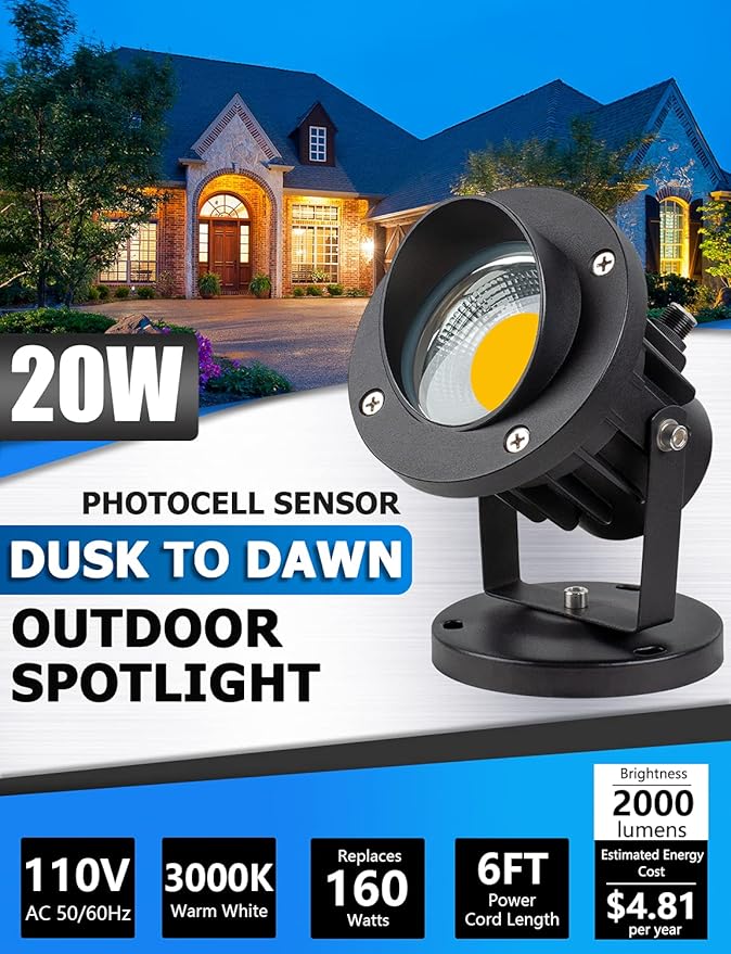 SUNVIE 20W Outdoor LED Spotlight - Image 2