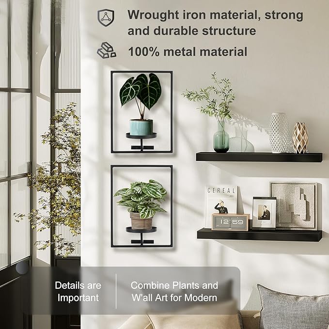 Sisher Plant Stand Indoor Outdoor, Window Plant Shelf Picture Frame Wall Plant - Image 3