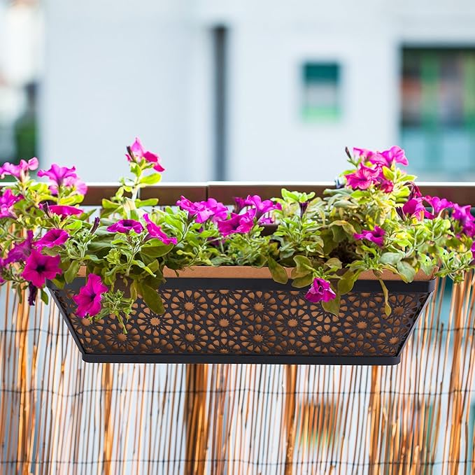 Adnee 4 Pcs 24 Inch Fabric Plant Window Box Liners-Rectangular Non-Woven - Image 5