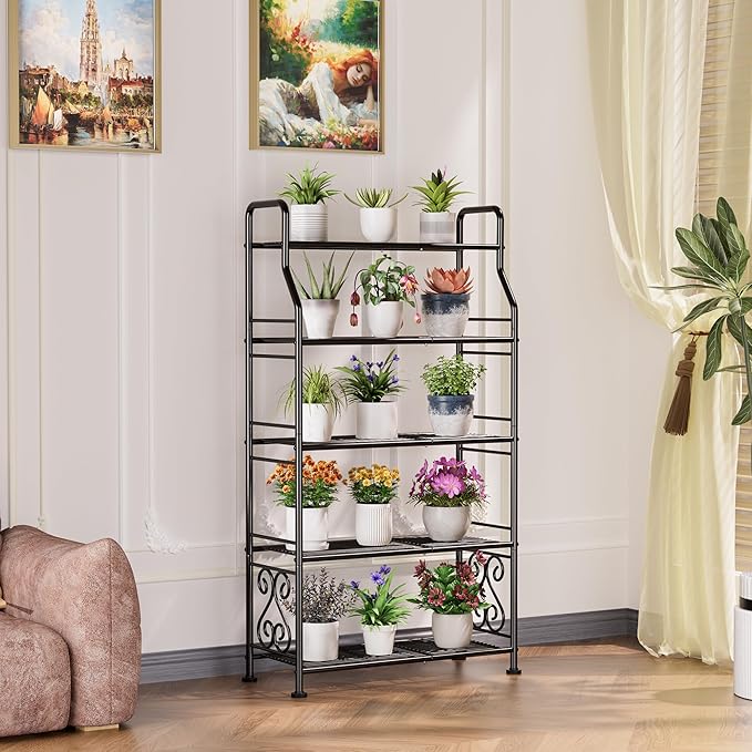 GIOTORENT Plant Stand Outdoor Indoor 5 Tier Metal Waterproof - Image 4