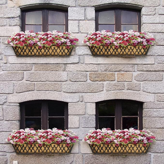 4 Pack 30 Inch Window Boxes Planters Railing Planter Box - Image 6