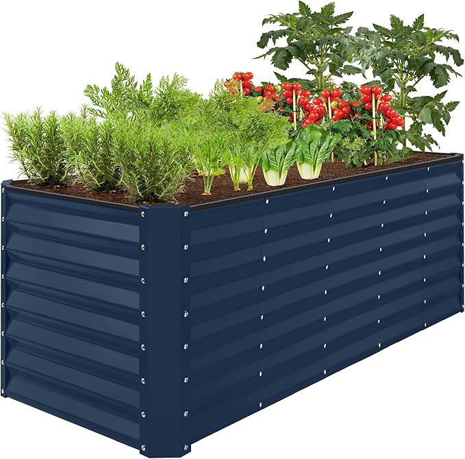 Best Choice Products 8x2x2ft Raised Outdoor Metal Garden Bed, Deep Root Box by BestChoiceProducts
