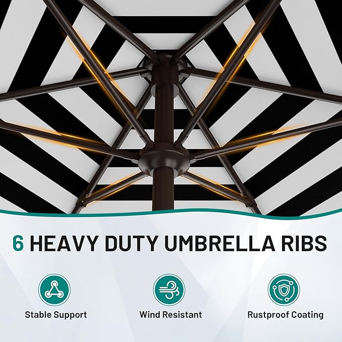 AreShark 7.5FT Patio Umbrella Table Market Umbrella - Image 4
