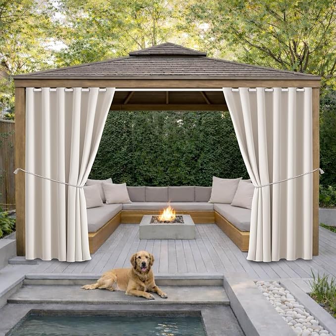 DIVA EN CAMINO DEC Outdoor Patio Curtain Waterproof Darkening Thermal Insulated by DivaenCamino