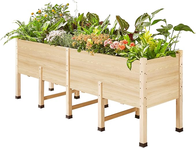 AMERLIFE 7x2 Ft Raised Garden Bed, 16 Inch Depth Featuring Legs, Drainage Holes - Image 9