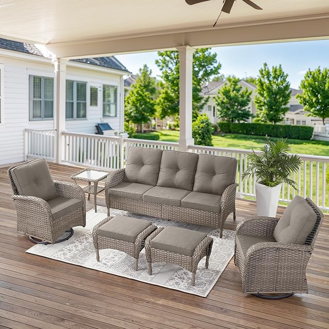 Belord Outdoor Ottomans for Patio Foot Rest - Image 8
