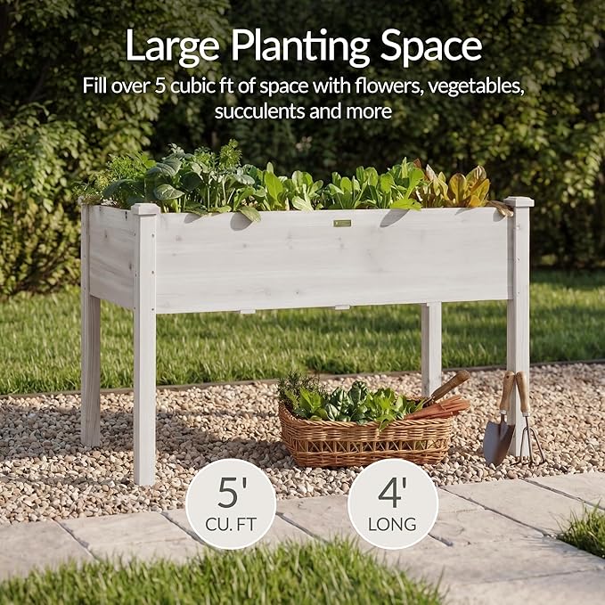 Best Choice Products 48x24x30in Raised Garden Bed, Elevated Wood Planter Box - Image 3