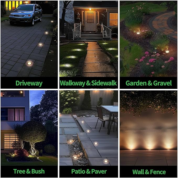 Landscape Well Lights Kit, 4 Pack LED Low Voltage Ground Lights and 100W - Image 6