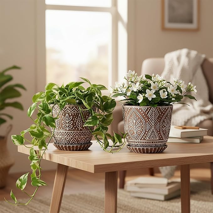 Gepege 6 Inch Ceramic Planter, Plant Pot - Image 8