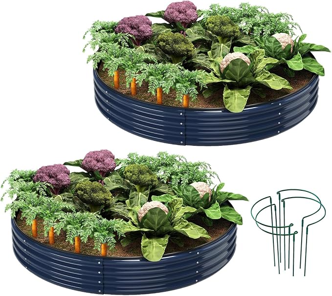 Galvanized Metal Planter Raised Garden Bed Kit by ZFHgarden