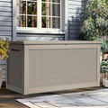 YITAHOME XXL 260 Gal Large Deck Box, Outdoor Resin Storage Box, Rattan Storage by YITAHOME