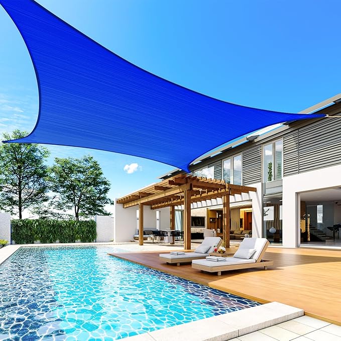 Quictent 20x16ft 185G HDPE Rectangle Sun Shade Sail Canopy 98% UV Block Outdoor - Image 7
