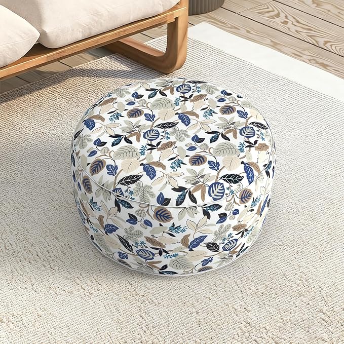 LVTXIII Indoor/Outdoor Extra Large Inflatable Ottoman Pouf D31 x H14 Inch - Image 5