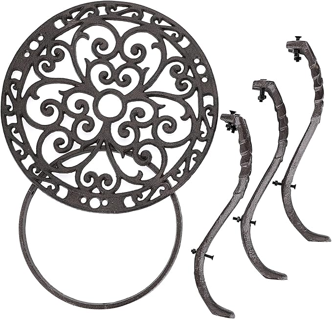 OwnMy Heavy Duty Cast Iron Plant Stand Vintage Iron Flower Pot Holder, Rustic - Image 5