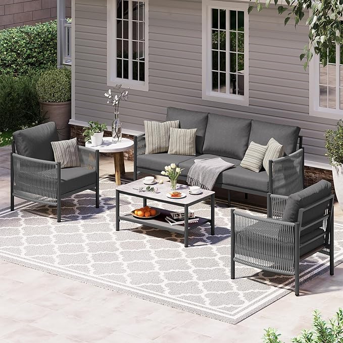 Aluminum Outdoor Patio Furniture Set by Oasbira