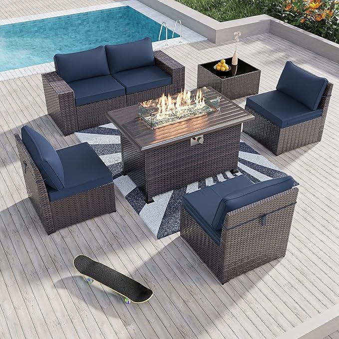Kullavik 7 Pieces Outdoor Patio Furniture Set by KULLAVIK