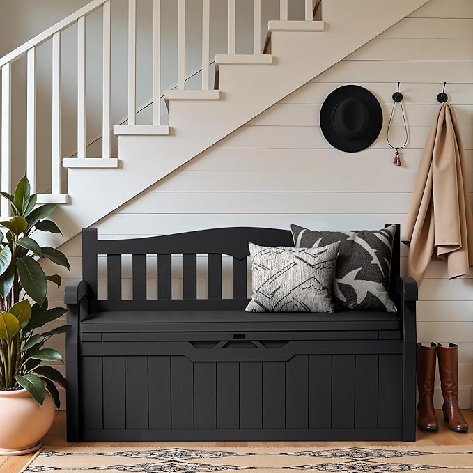 Greesum 80 Gallon Heavy-Duty Outdoor Storage Bench - Image 2