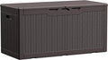 Devoko 100 Gallon Waterproof Large Resin Deck Box Indoor Outdoor Lockable by DEVOKO