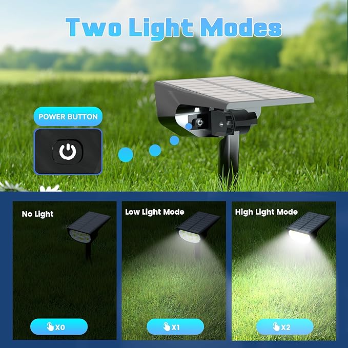 Solar Spot Lights Outdoor IP68 Waterproof, Ultra-Bright Performance，Simple Modes - Image 5