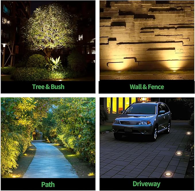 Landscape Well Lights, LED Low Voltage Ground Lights Outdoor, 12V IP67 - Image 5