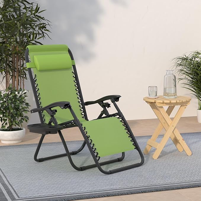 Best Choice Products Set of 2 Adjustable Steel Mesh Zero Gravity Lounge Chair - Image 2