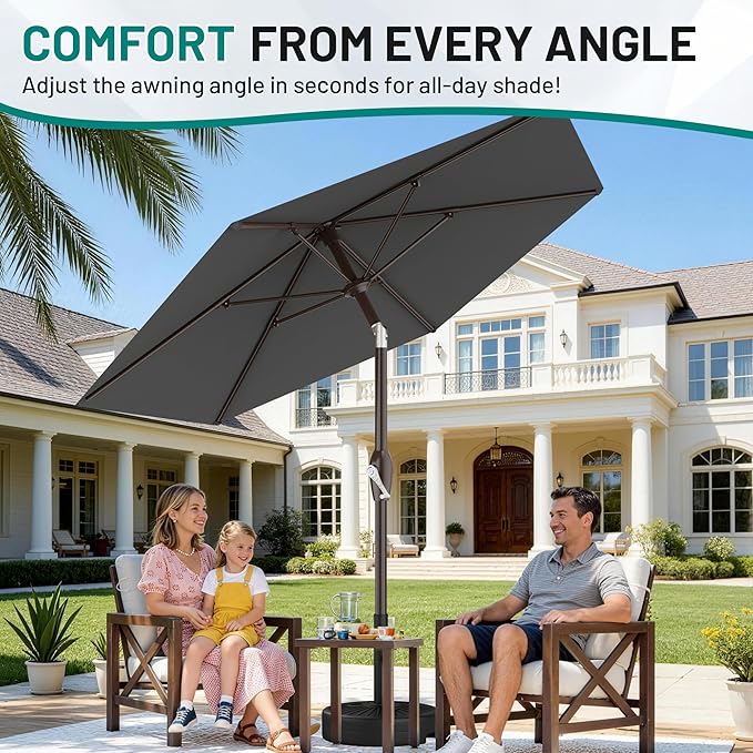 AreShark 7.5FT Patio Umbrella Table Market Umbrella - Image 4