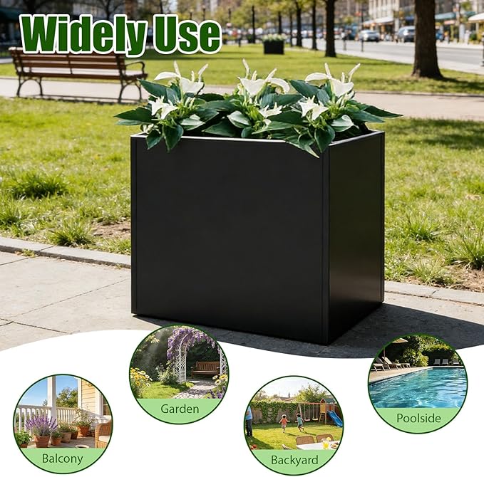 Metal Rectangular Planter, Metal Planter Box - Image 7
