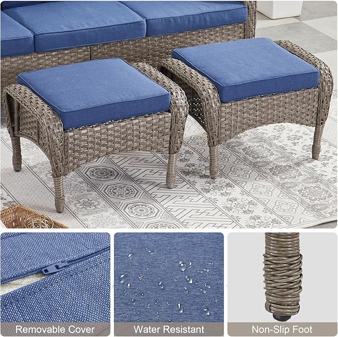 Belord Outdoor Ottomans for Patio Foot Rest - Image 5