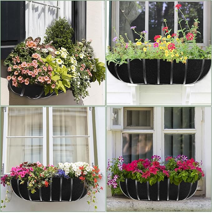 3PCS 30 Inch Planter Basket Liners Fabric Window Box Liners Felt Trough Planter - Image 6