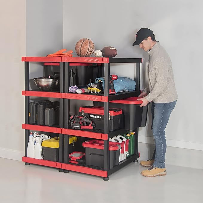 CX Craftsman 4-Tier Highly Durable Storage Rack, 4 Shleves That Support up to - Image 2