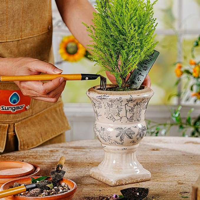 Sungmor Small Ceramic Urn Planter - Image 6