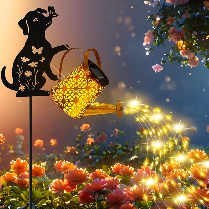 Solar Lights Outdoor Decorative, Watering Can - Image 5