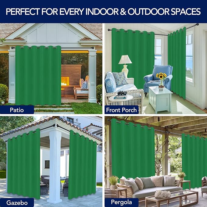 PureFit Outdoor Curtains for Patio Waterproof Weatherproof, UV Resistant - Image 5