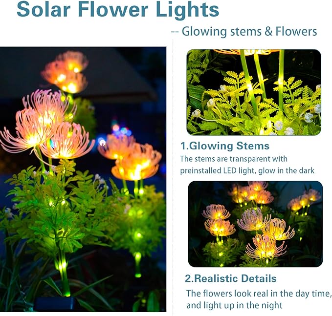 Solar Garden Lights, Solar Flowers Lights - Image 2